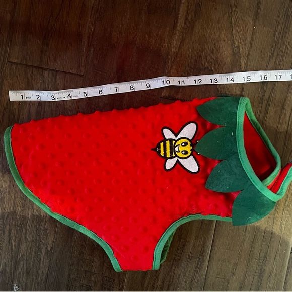 Strawberry 🍓 Velcro Pet Costume - Picture 2 of 9